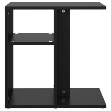 Stylish Black Side Table - 50x30x50 cm Engineered Wood