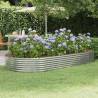 Garden Raised Bed Powder-coated Steel 296x140x36 cm Silver Colour silver Size 296 x 140 x 36 cm Quantity in Package 1 