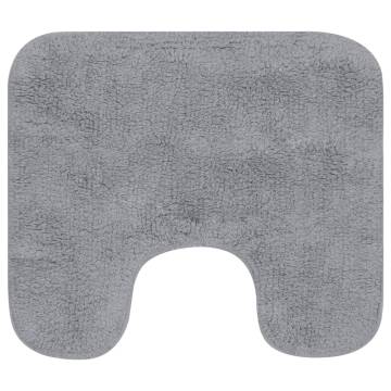 Luxurious 3-Piece Grey Bathroom Mat Set | Hipomarket UK