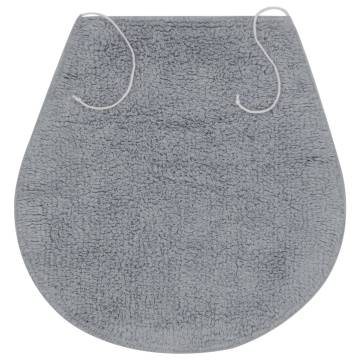 Luxurious 3-Piece Grey Bathroom Mat Set | Hipomarket UK