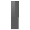 High Gloss Grey Washing Machine Cabinet - Modern Bathroom Storage