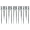 Ground Spikes 12 pcs Silver 8x8x76 cm Galvanised Steel Size 8 x 8 x 76 cm Quantity in Package 12 