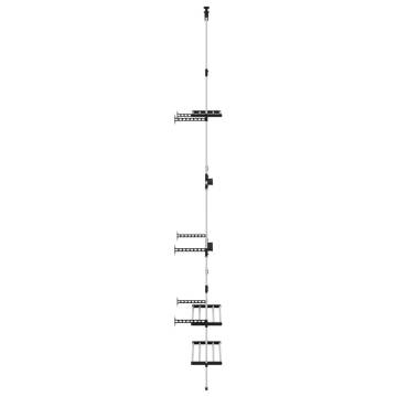 Telescopic Garden Rack - Adjustable 3 Shelf Aluminum Storage