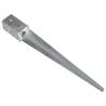 Durable Galvanised Ground Spikes - 12 pcs Silver 8x8x76 cm