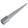 Durable Galvanised Ground Spikes - 12 pcs Silver 8x8x76 cm