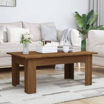 Modern Brown Oak Coffee Table - 100x60 cm | Hipo Market