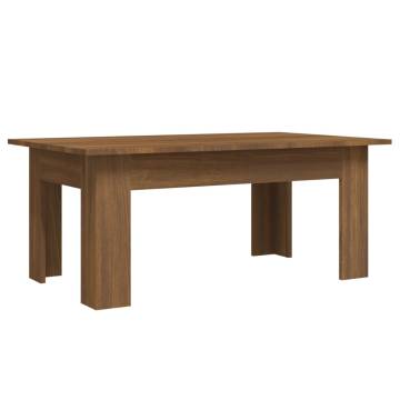 Modern Brown Oak Coffee Table - 100x60 cm | Hipo Market