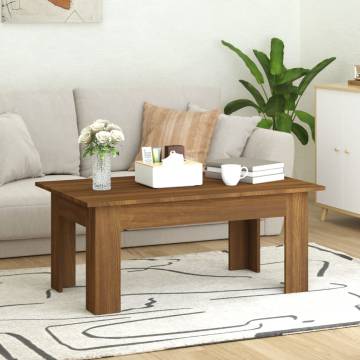 Modern Brown Oak Coffee Table - 100x60 cm | Hipo Market