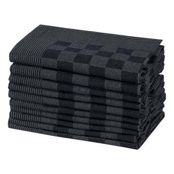 20 Pcs Black & Grey Kitchen Towels - Cotton 50x70 cm