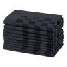 20 Pcs Black & Grey Kitchen Towels - Cotton 50x70 cm