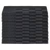 20 Pcs Black & Grey Kitchen Towels - Cotton 50x70 cm