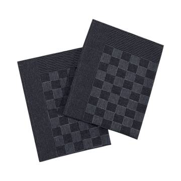 20 Pcs Black & Grey Kitchen Towels - Cotton 50x70 cm