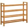 Shoe Rack with 4 Shelves 100x27x80 cm Solid Oak Wood Quantity in Package 1 Height 80 cm Width 100 cm Number of 