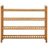 Shoe Rack with 4 Shelves - Solid Oak Wood | HIPO Market