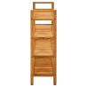 Shoe Rack with 4 Shelves - Solid Oak Wood | HIPO Market