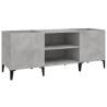 Concrete Grey Record Cabinet - Stylish Storage for Vinyls