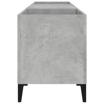 Concrete Grey Record Cabinet - Stylish Storage for Vinyls