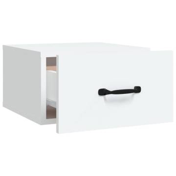 Wall-mounted Bedside Cabinet White - Stylish & Space-Saving