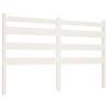 Stylish White Bed Headboard - Solid Pine Wood 166x4x100 cm