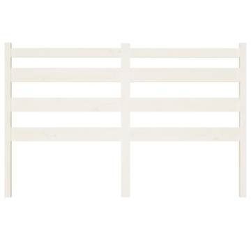 Stylish White Bed Headboard - Solid Pine Wood 166x4x100 cm