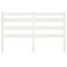 Stylish White Bed Headboard - Solid Pine Wood 166x4x100 cm