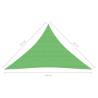 Sunshade Sail 3.5x3.5m Light Green - UV & Mould Resistant