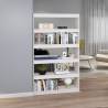 Stylish White Book Cabinet & Room Divider - Solid Pinewood