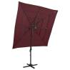 4-Tier Parasol with Aluminium Pole Bordeaux Red 250x250 cm Colour bordeaux red Quantity in Package 1 