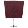 4-Tier Bordeaux Red Parasol with Aluminium Pole - 250x250 cm