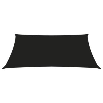 Sunshade Sail Oxford Fabric Trapezium 3/4x3 m Black