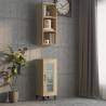 Wall Cabinet Sonoma Oak 34.5x32.5x90 cm Engineered Wood Colour sonoma oak Quantity in Package 1 Number of Pieces 