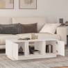 Elegant White Coffee Table - Solid Pine Wood 110x50x40 cm