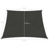 Sunshade Sail 160 g/m² Anthracite 4/5x3 m HDPE | HipoMarket