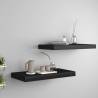 Floating Wall Shelves 2 pcs Black 50x23x3.8 cm MDF Colour black Size 50 x 23 x 3.8 cm Quantity in Package 2 Number of Pieces 1 