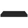 Floating Wall Shelves - Stylish Black MDF Display (Set of 2)