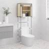 2-Tier Storage Rack over Toilet Cream 56x30x170 cm Iron Colour cream 