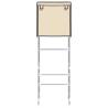 2-Tier Storage Rack Over Toilet - Cream Iron 56x30x170 cm