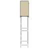 2-Tier Storage Rack Over Toilet - Cream Iron 56x30x170 cm