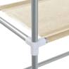 2-Tier Storage Rack Over Toilet - Cream Iron 56x30x170 cm