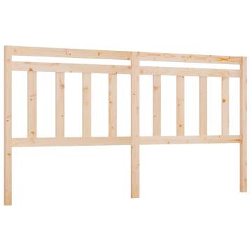 Stylish Solid Pine Bed Headboard - 206x4x100 cm | Hipomarket UK