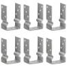 Fence Anchors 6 pcs Silver 9x6x15 cm Galvanised Steel Size 9 x 6 x 15 cm Quantity in Package 6 