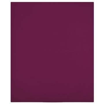 Jersey Fitted Sheet Bordeaux 140x200 cm - Cotton Comfort