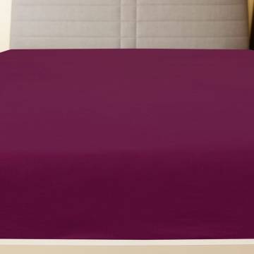 Jersey Fitted Sheet Bordeaux 140x200 cm - Cotton Comfort