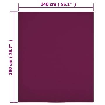 Jersey Fitted Sheet Bordeaux 140x200 cm - Cotton Comfort