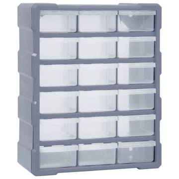 Multi-drawer Organiser with 18 Drawers - 38x16x47 cm