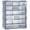 Multi-drawer Organiser with 18 Drawers - 38x16x47 cm