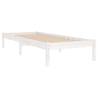 Elegant White Solid Wood Pine Bed Frame 90x200 cm