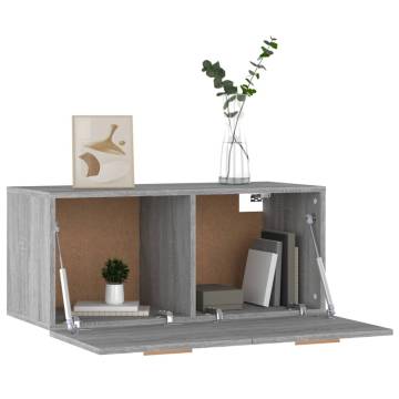 Wall Cabinet Grey Sonoma - Scandinavian Charm 80x35x36.5 cm