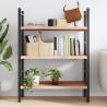 Wall Shelf 80x50cm Untreated Solid Wood Oak - Rustic Storage