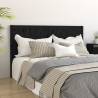 Bed Headboard Black 125.5x4x100 cm Solid Pine Wood Colour black Size 125.5 x 100 cm Quantity in Package 1 